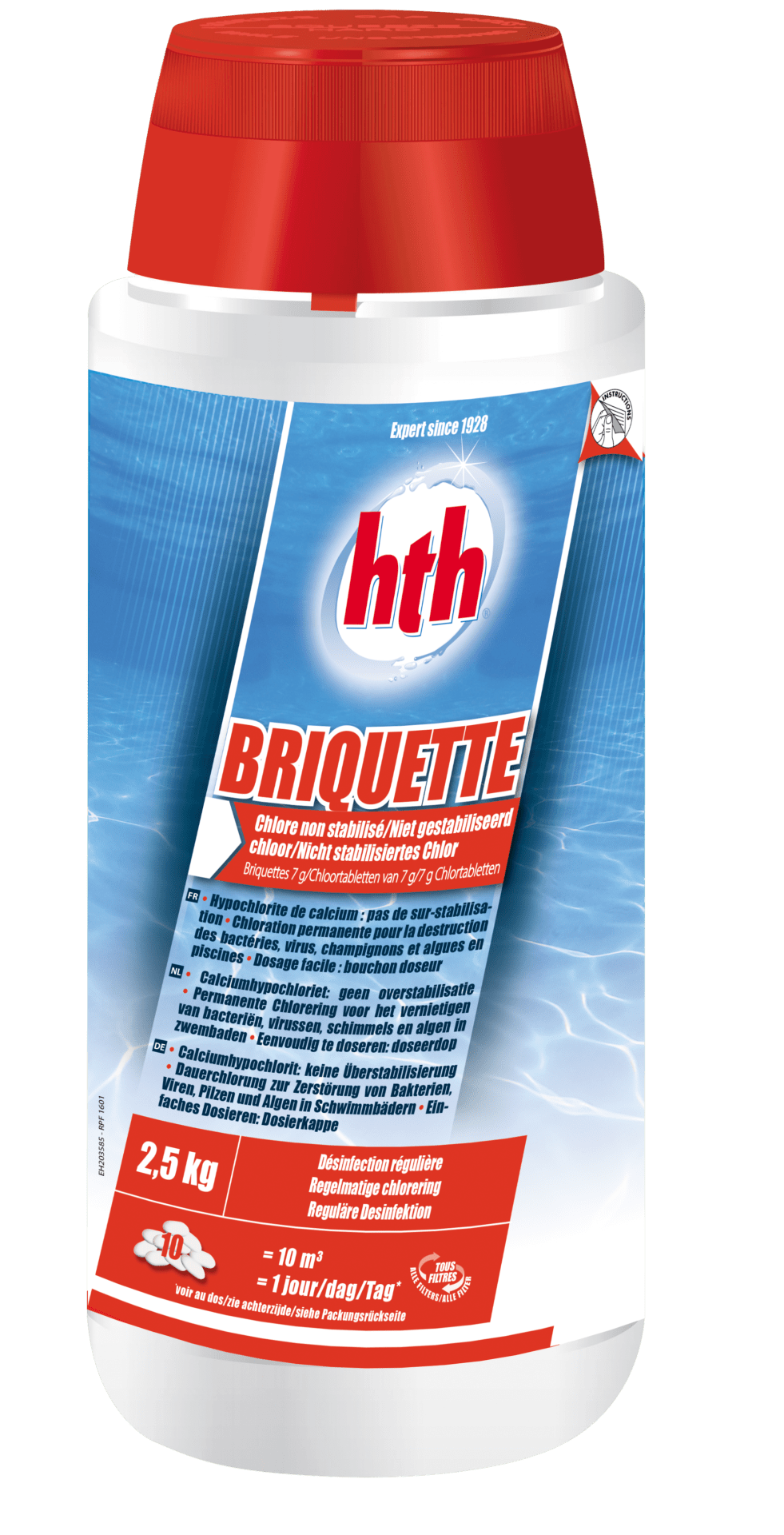 hth BRIQUETTES 7g, Dose à 2,5 kg