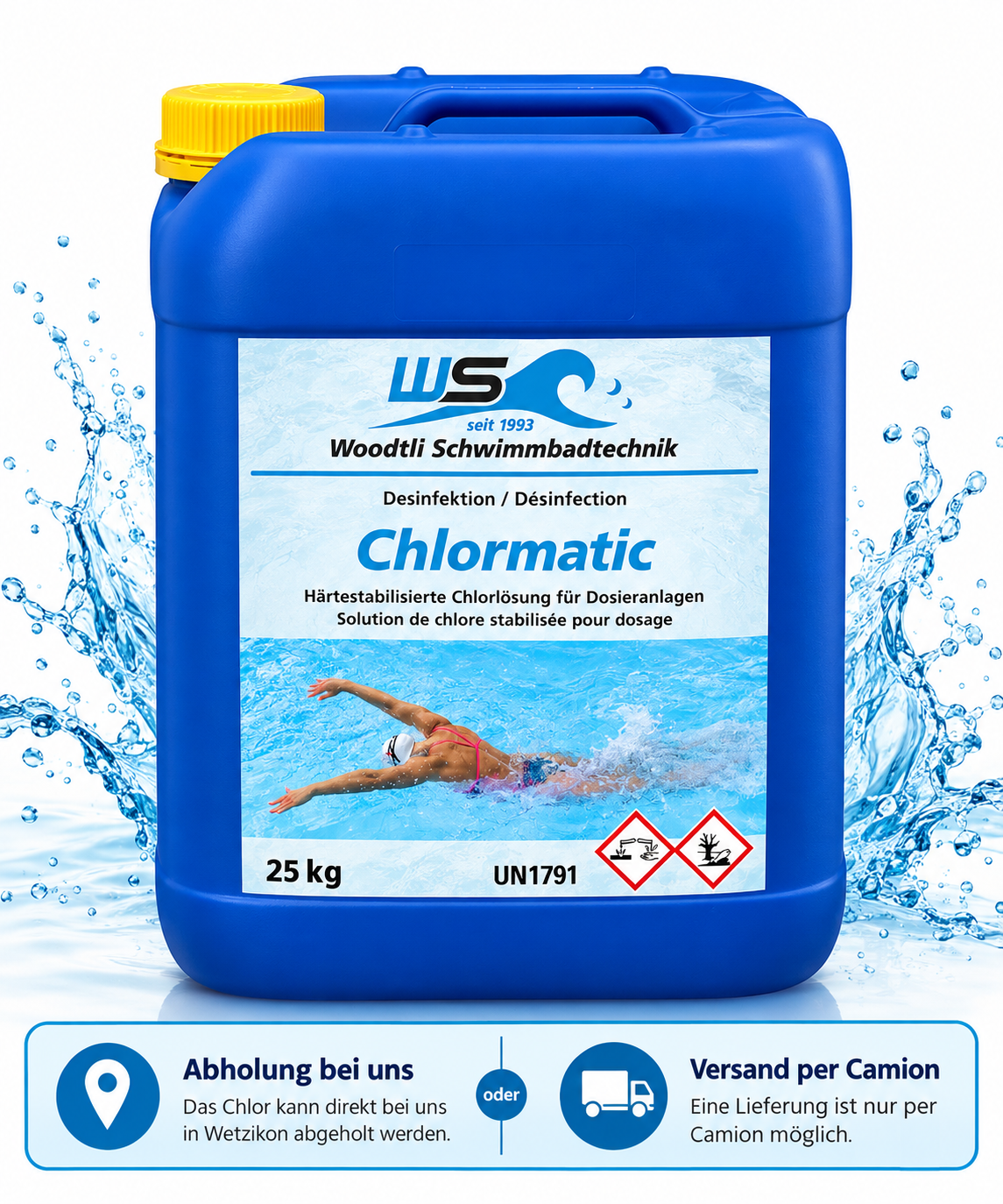 Woodtli Chlormatic flüssig Kanister à 25 kg