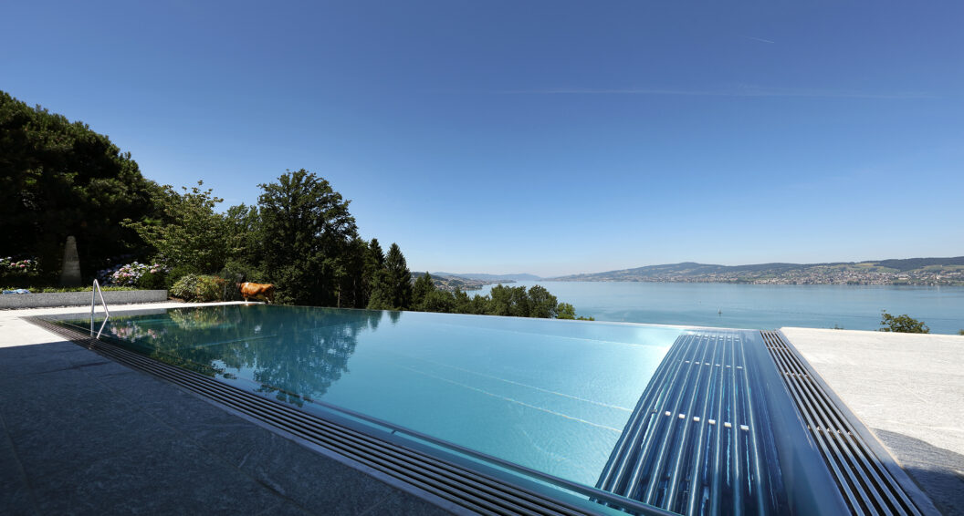 Infinity-Edelstahl-Schwimmbecken, Wilen bei Wollerau