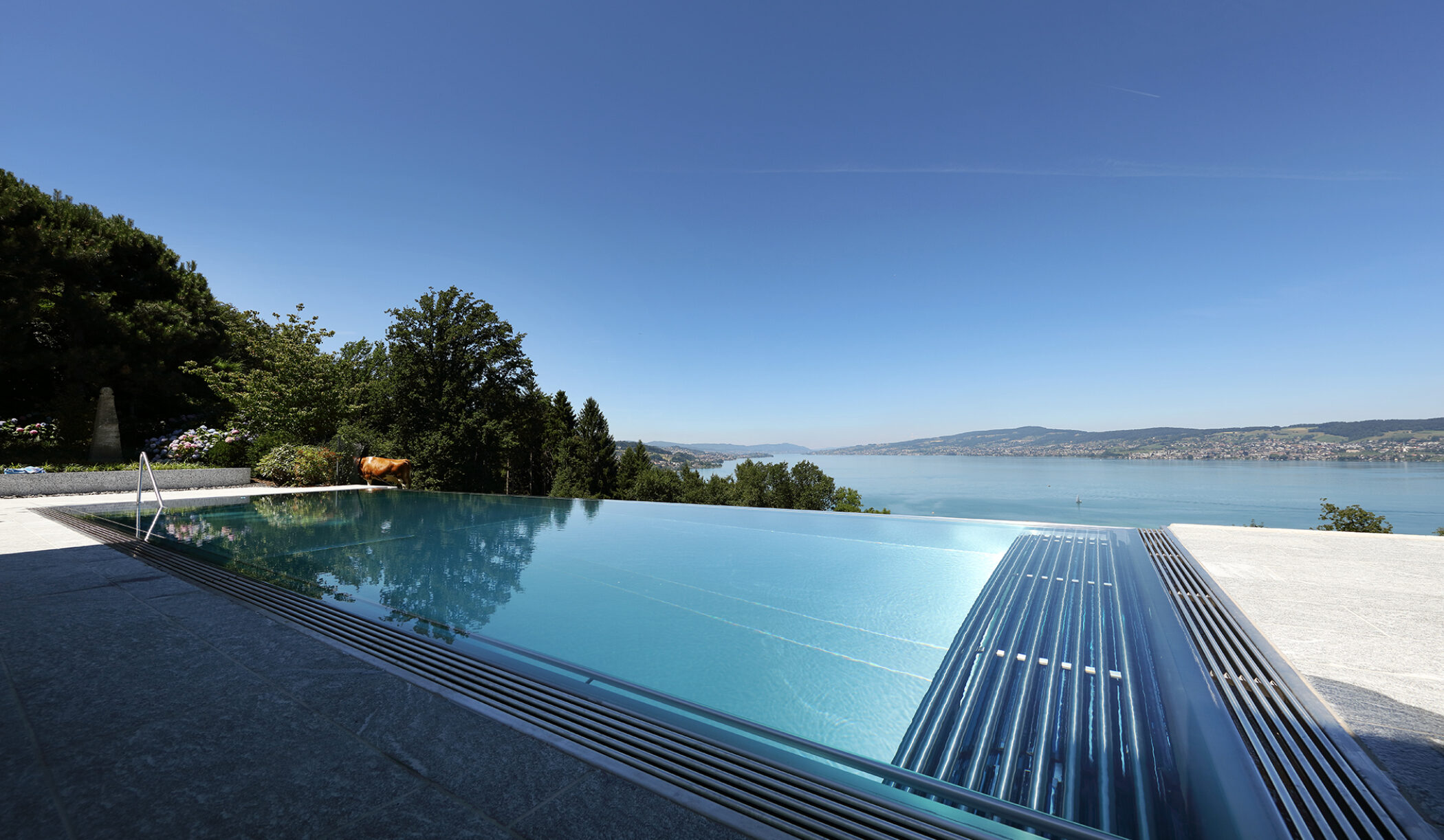 Infinity-Edelstahl-Schwimmbecken, Wilen bei Wollerau