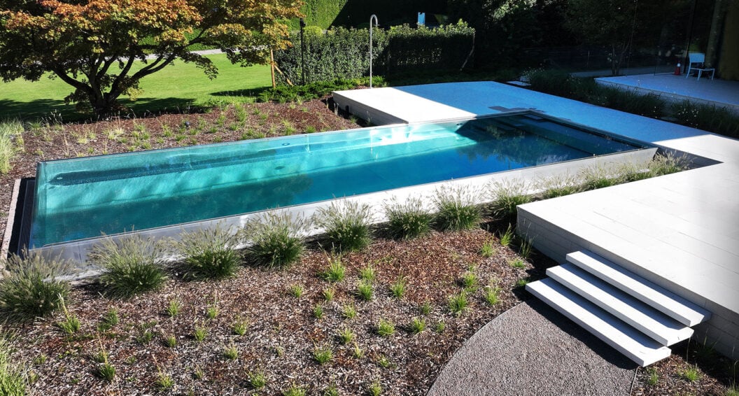 Edelstahl-Schwimmbad-Anlage am oberen Zürichsee, Pfäffikon SZ