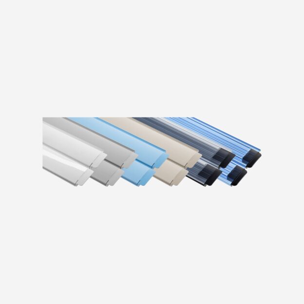 BAC Rollladenlamelle Rollmatic PVC aus Hart-PVC in Weiss, Hellblau, Grau und Cappuccino